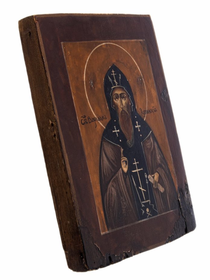Икона "Варлаам Хутынский", дерево, темпера, Российская Империя, 1880-1900 гг.