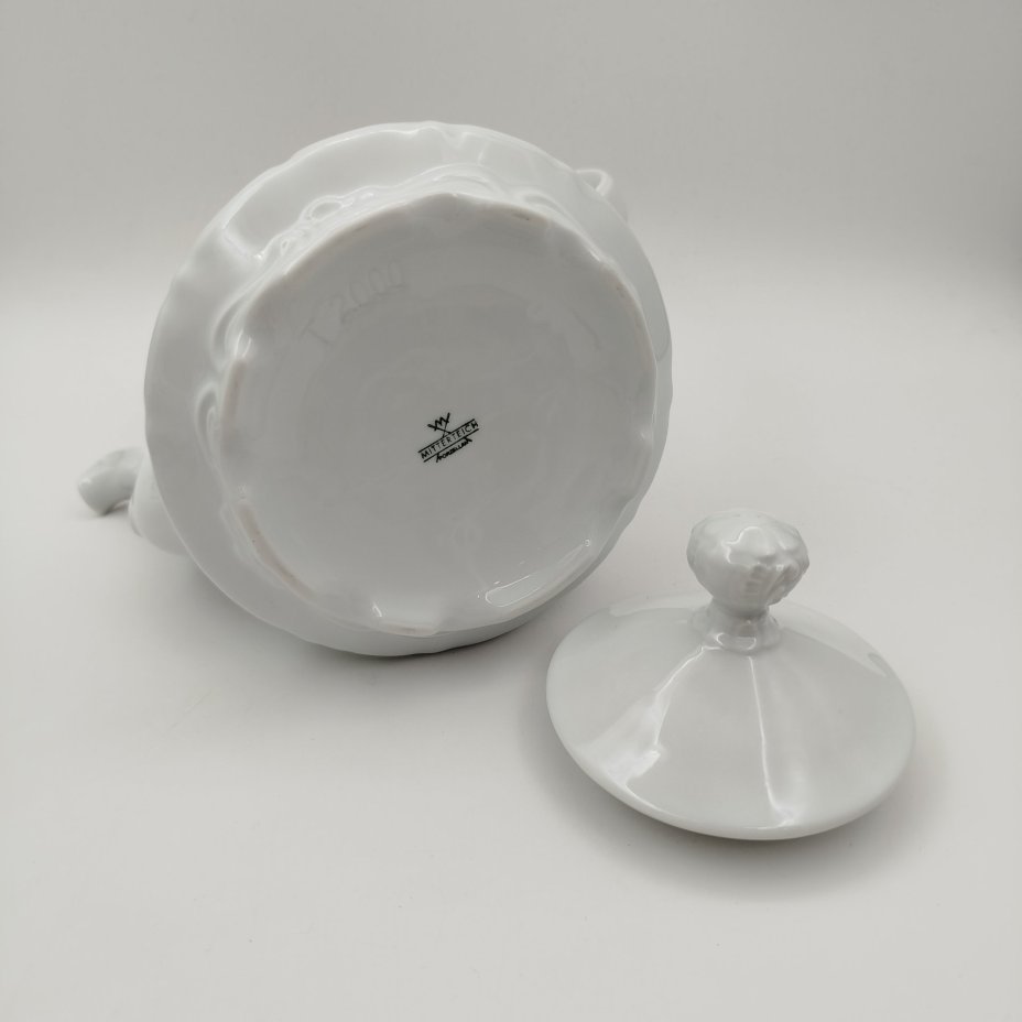 Кофейник, украшенный ажурным бортом, фарфор, Mitterteich Bavaria, Германия, 1950-1990 гг.