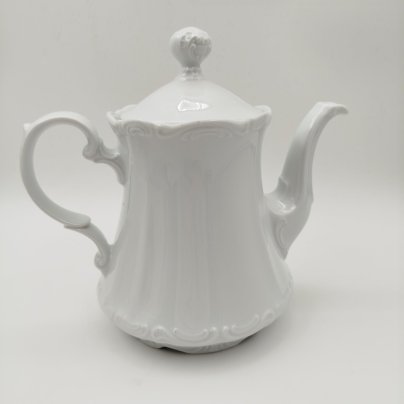 Кофейник, украшенный ажурным бортом, фарфор, Mitterteich Bavaria, Германия, 1950-1990 гг., Mitterteich Bavaria