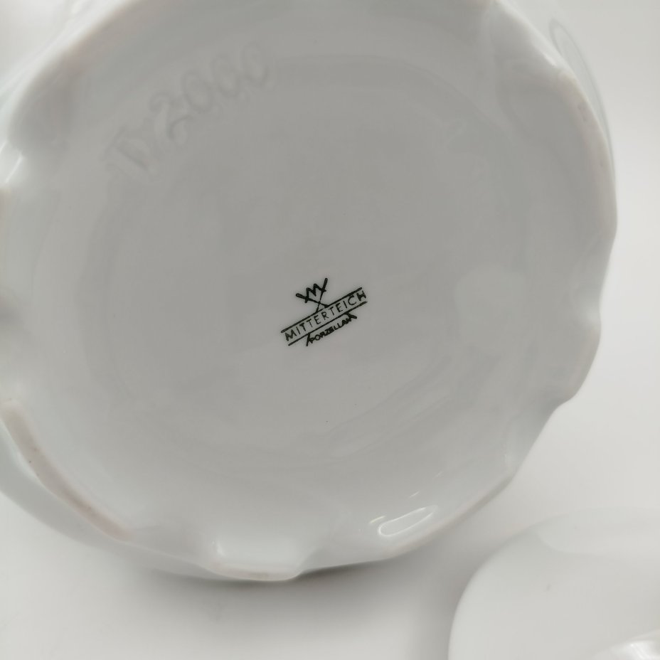 Кофейник, украшенный ажурным бортом, фарфор, Mitterteich Bavaria, Германия, 1950-1990 гг., Mitterteich Bavaria