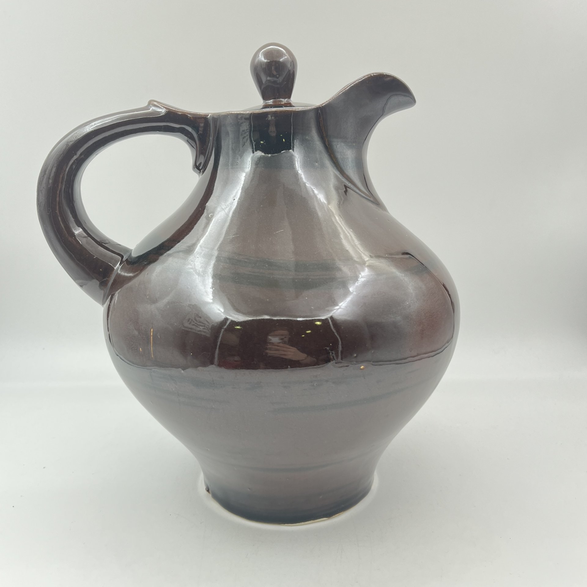 Кувшин коричневого цвета (большой), керамика, глазурь, СССР, 1970-1990 гг.