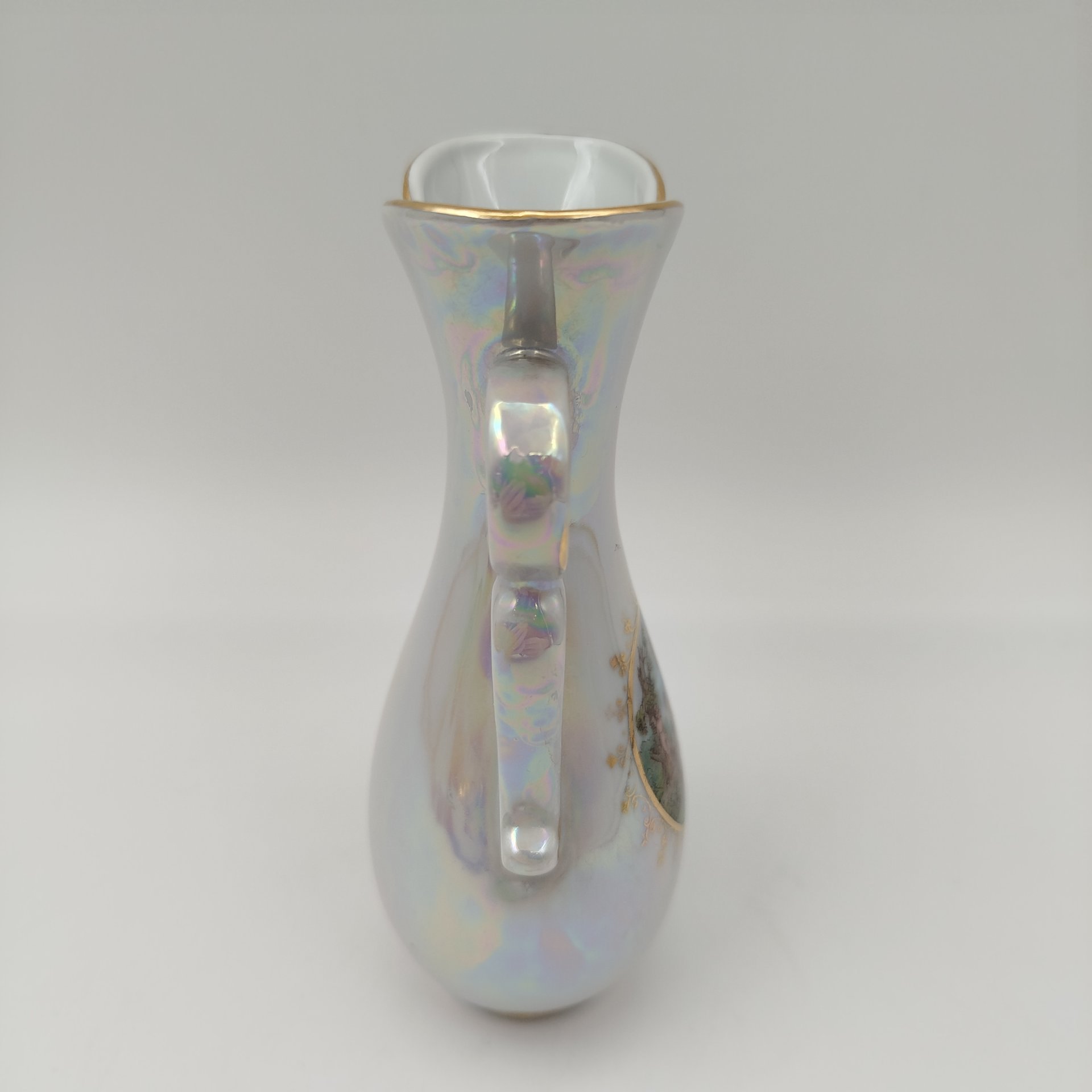 Вазочка миниаютирная "Мадонна", фарфор, деколь, люстр, золочение, Martinroda Friedrich Eger & Co. (PM), ГДР, 1960-1980 гг.