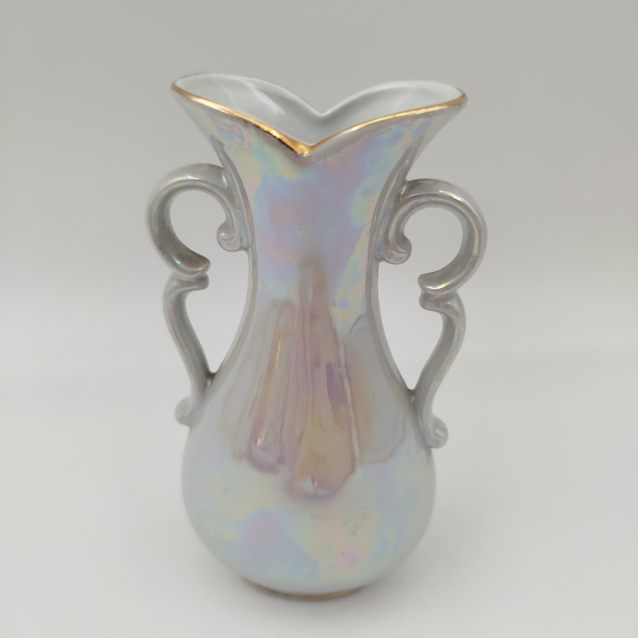 Вазочка миниаютирная "Мадонна", фарфор, деколь, люстр, золочение, Martinroda Friedrich Eger & Co. (PM), ГДР, 1960-1980 гг.