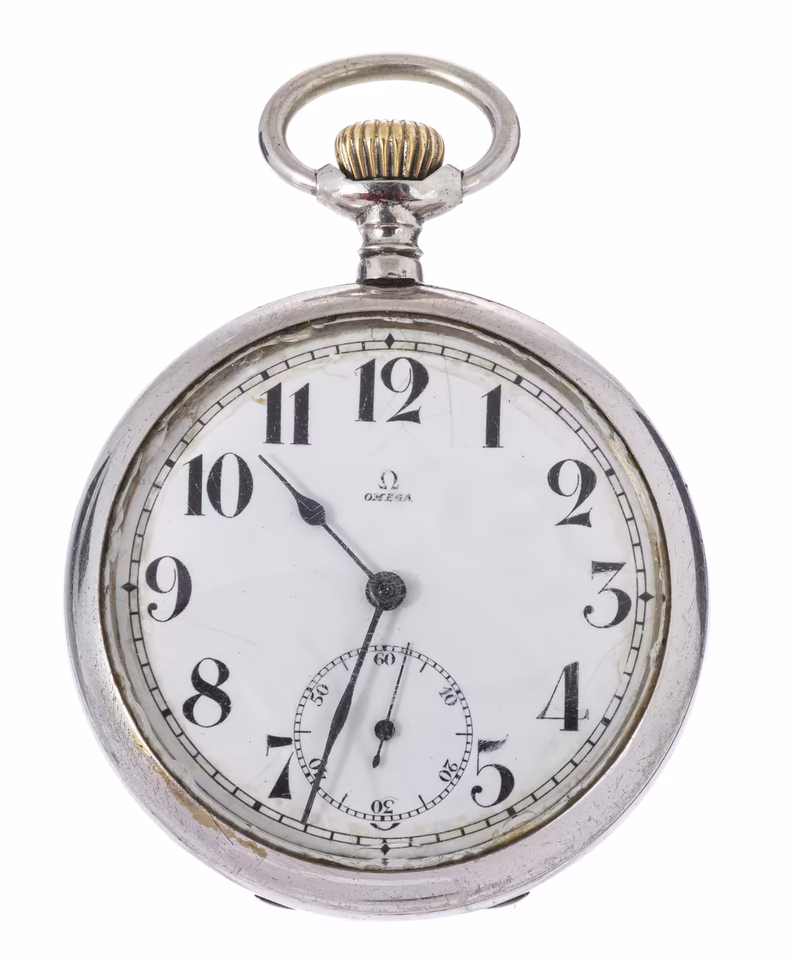 Часы карманные , металл, эмаль, мануфактура "Omega", Швейцария, 1910-1920 гг., Omega