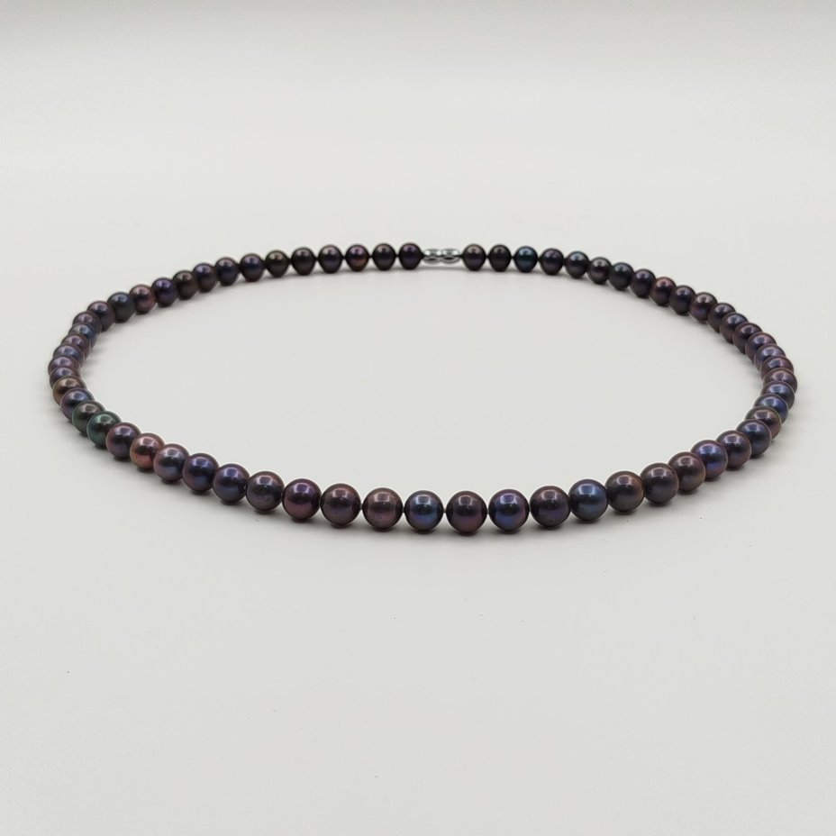 Бусы, металл, культивированный (черный) жемчуг, Азия, 2000-2015 гг.