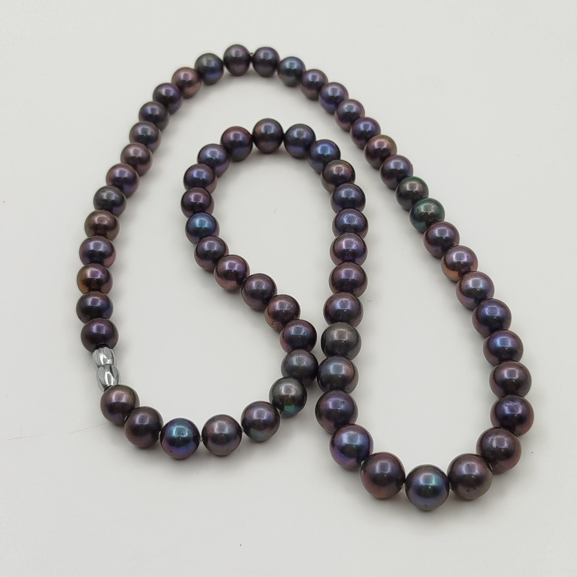 Бусы, металл, культивированный (черный) жемчуг, Азия, 2000-2015 гг.