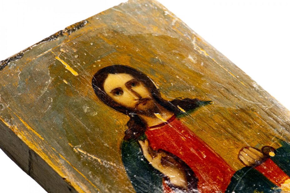 Икона "Спас Вседержитель", дерево, лак, Российская Империя, 1870-1900 гг.
