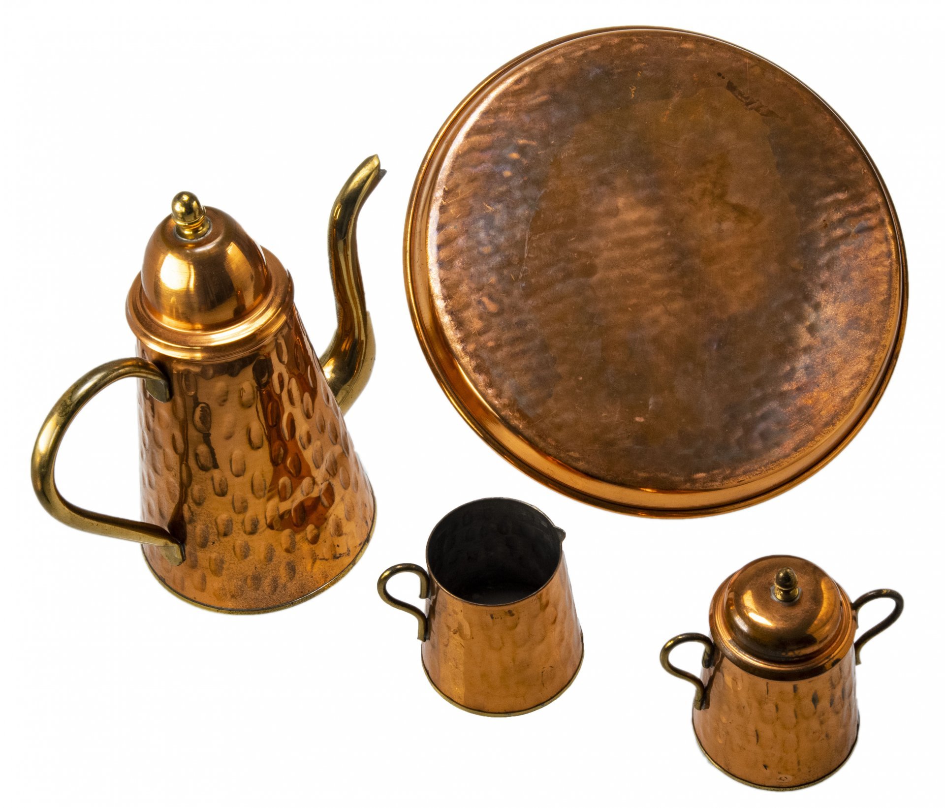 Сервиз кофейный (4 предмета), медь, Западная Европа, 1970-1990 гг.