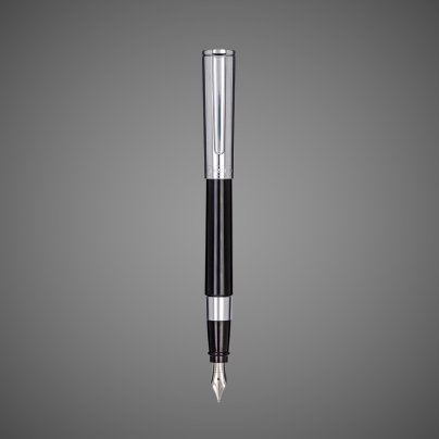 Перьевая ручка Aurora TU Metal Cap Black CT, перо - F, в подарочной коробке, Лаки и смолы: смола, сталь
