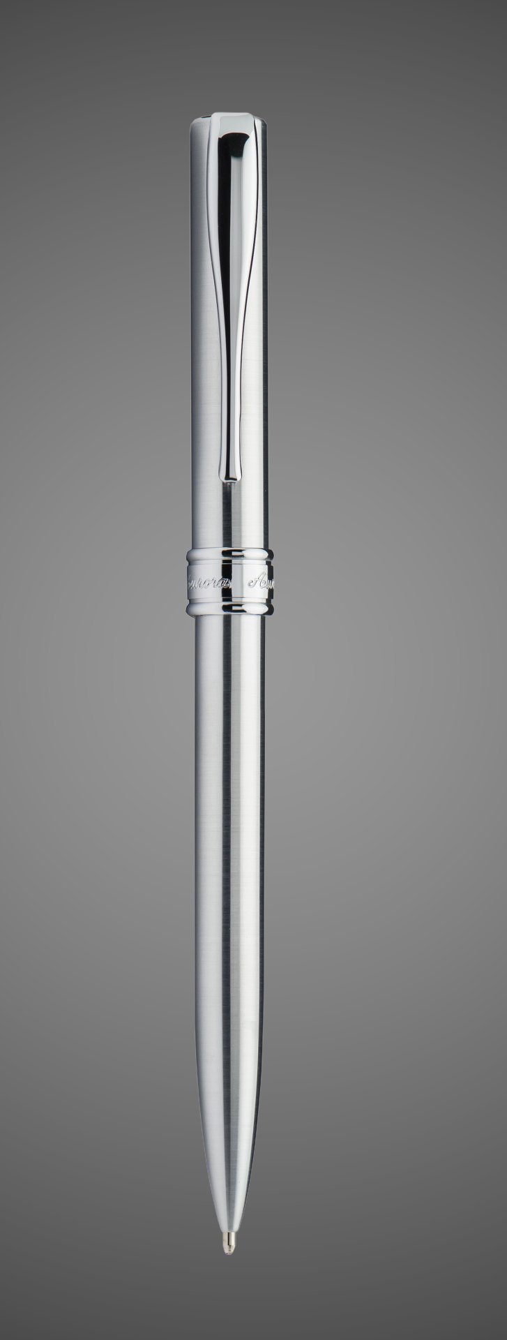 Шариковая ручка Aurora Magellano satin chrome CT, в подарочной коробке, Металлы: сталь, хром