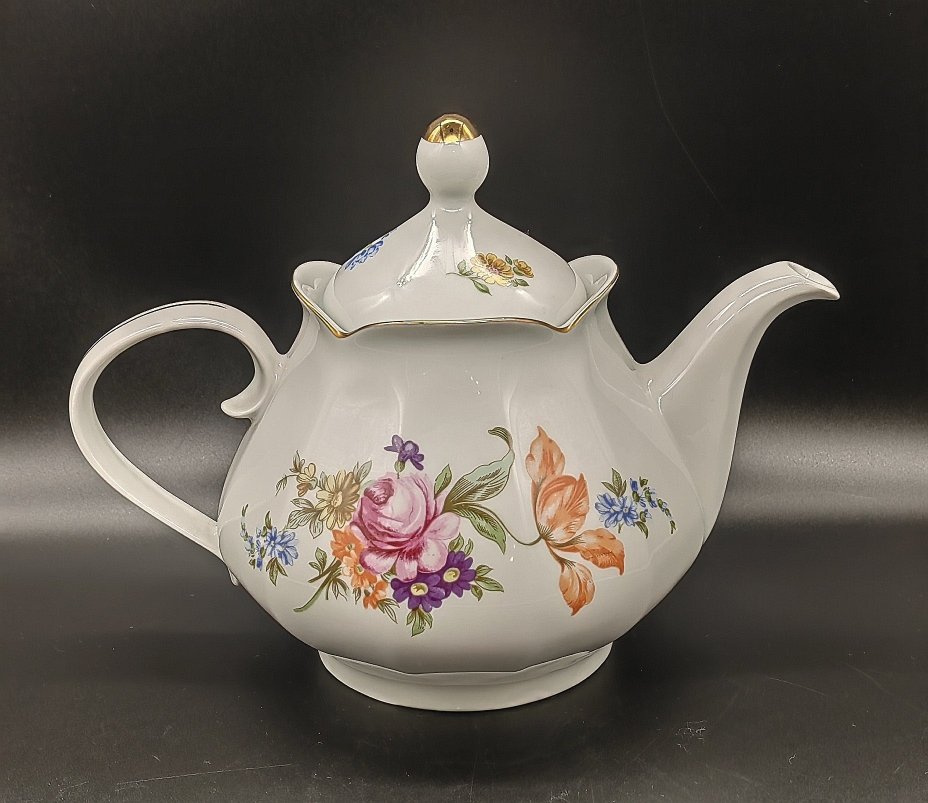 Чайник заварочный с рисунком "Мейсенский букет", Graf Von Henneberg Porzellan