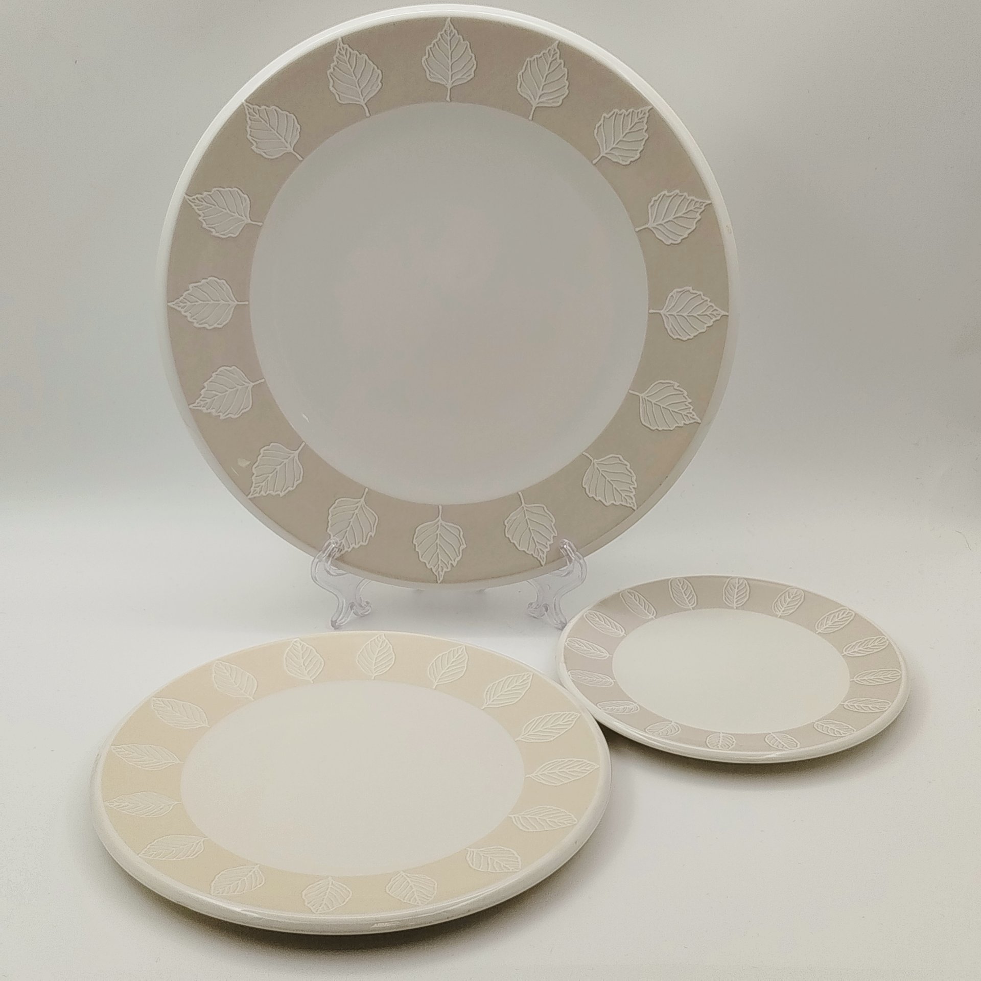 Набор на 1 персону (чашка, блюдце, десертная и столовая тарелки) серия "Metropolitan Collection" с декором "City Park", фарфор, Villeroy & Boch, Германия, 2010-2020 гг.