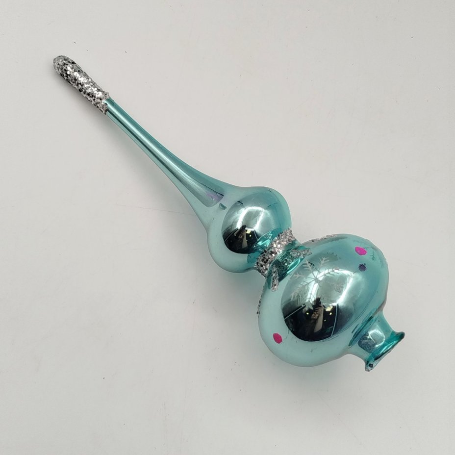 Игрушка елочная "Пика" (навершие/наконечник на елку), стекло, роспись, СССР, 1980-1990 гг.