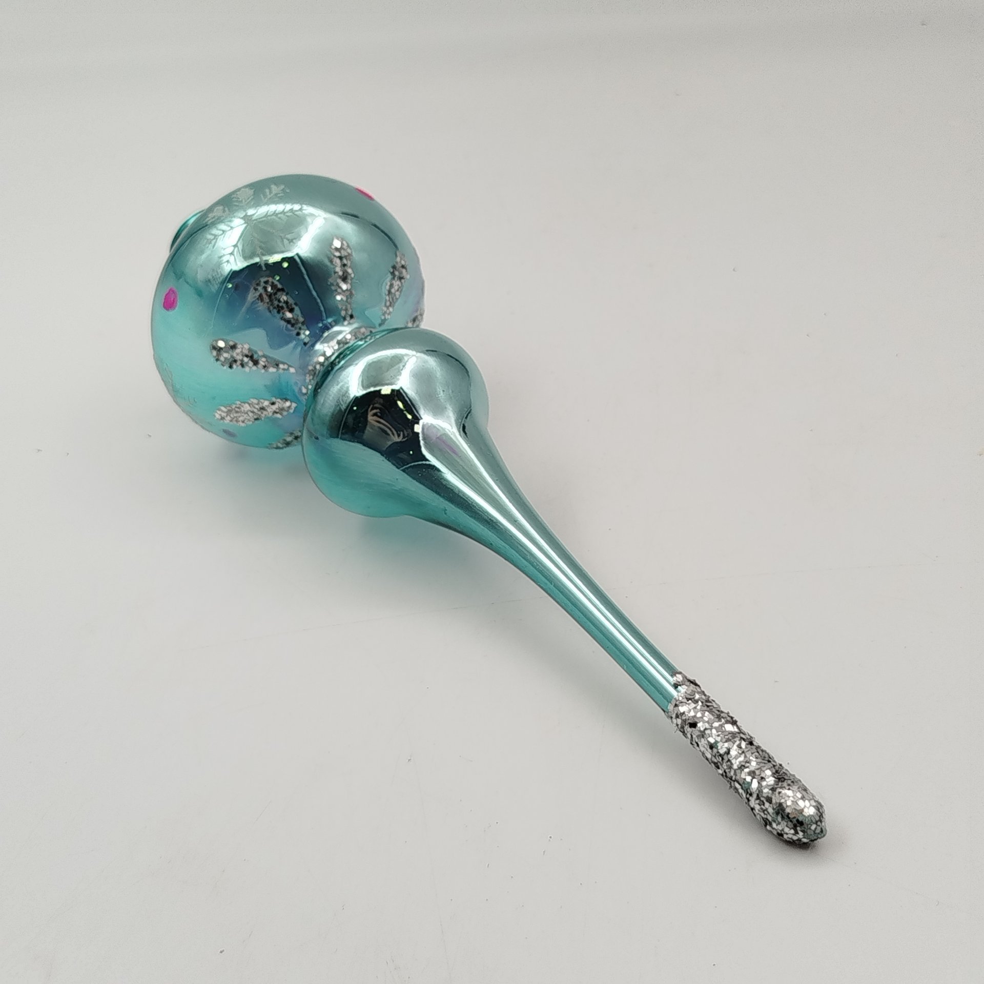 Игрушка елочная "Пика" (навершие/наконечник на елку), стекло, роспись, СССР, 1980-1990 гг.