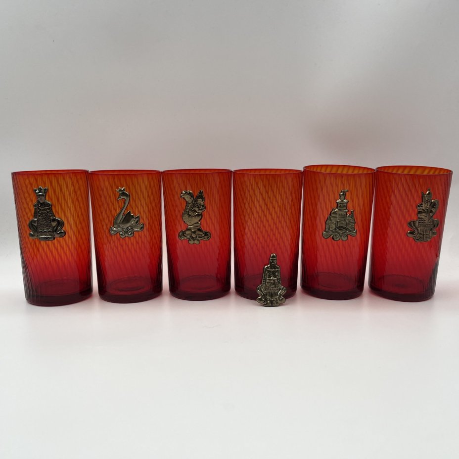 Набор стаканов на подставке "Сказка о царе Салтане" ("Сказки А.С. Пушкина") на 6 персон