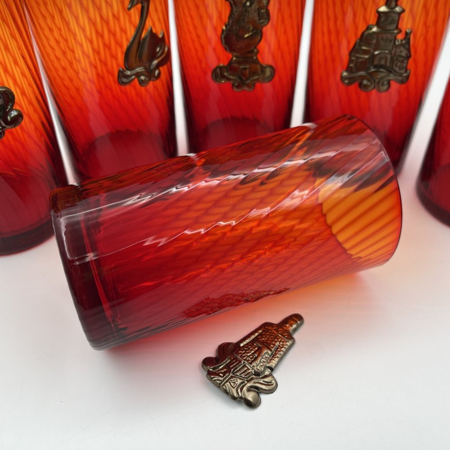 Набор стаканов на подставке "Сказка о царе Салтане" ("Сказки А.С. Пушкина") на 6 персон