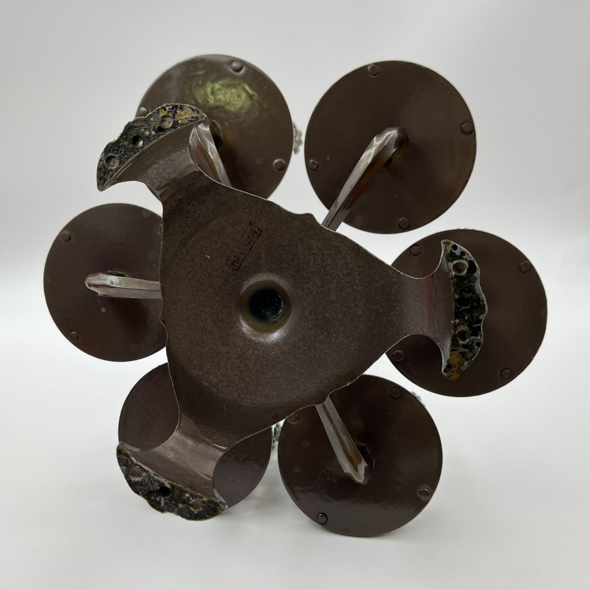 Набор стаканов на подставке "Сказка о царе Салтане" ("Сказки А.С. Пушкина") на 6 персон, стекло, металл, СССР, 1970-1990 гг.