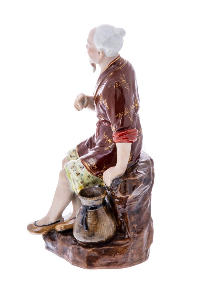 Статуэтка "Мудрец", фарфор, роспись, золочение, Китай, 1970-1980 гг.