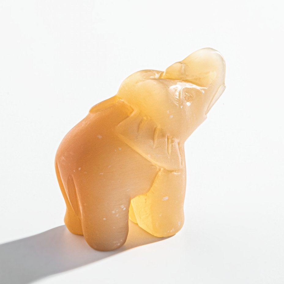 Статуэтка из камня "Слон", кошачий глаз, резьба, СССР, 1970-1990 гг.