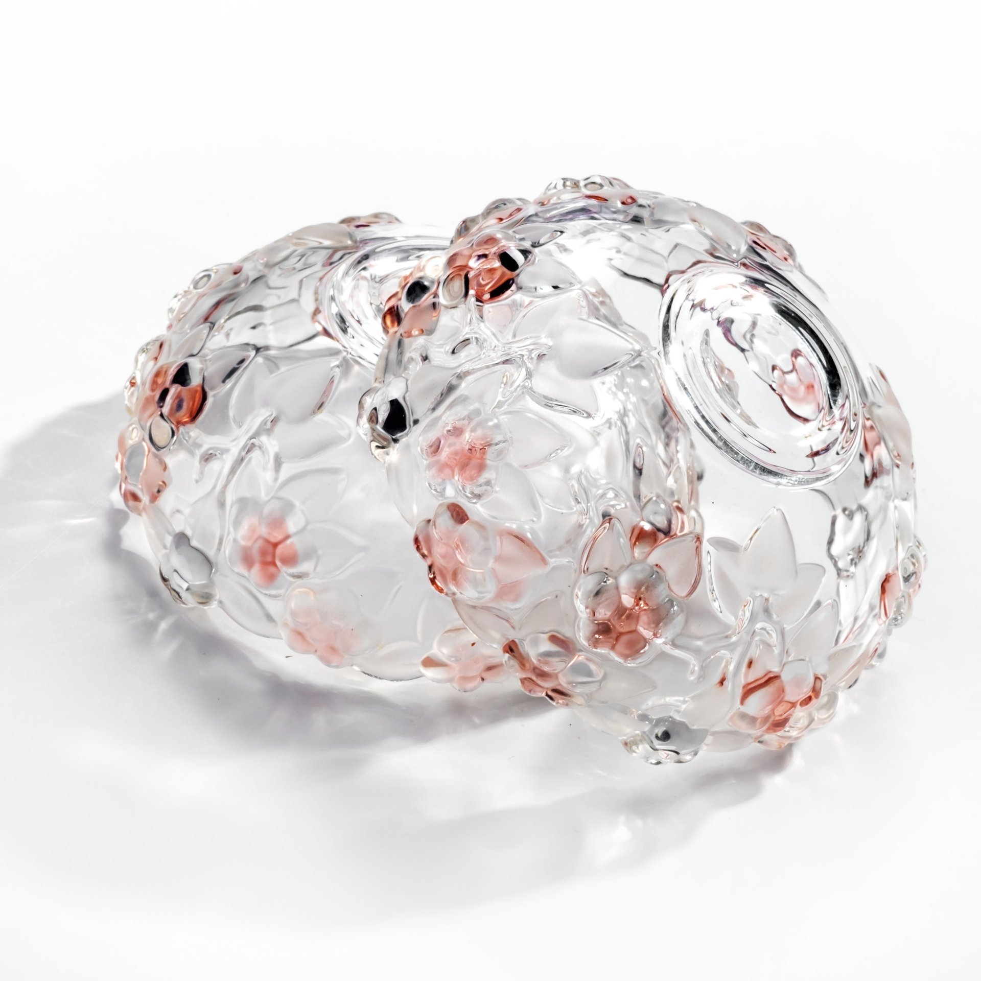 Набор из 2 конфетниц с цветочным декором и фигурным бортом, Walther Glas