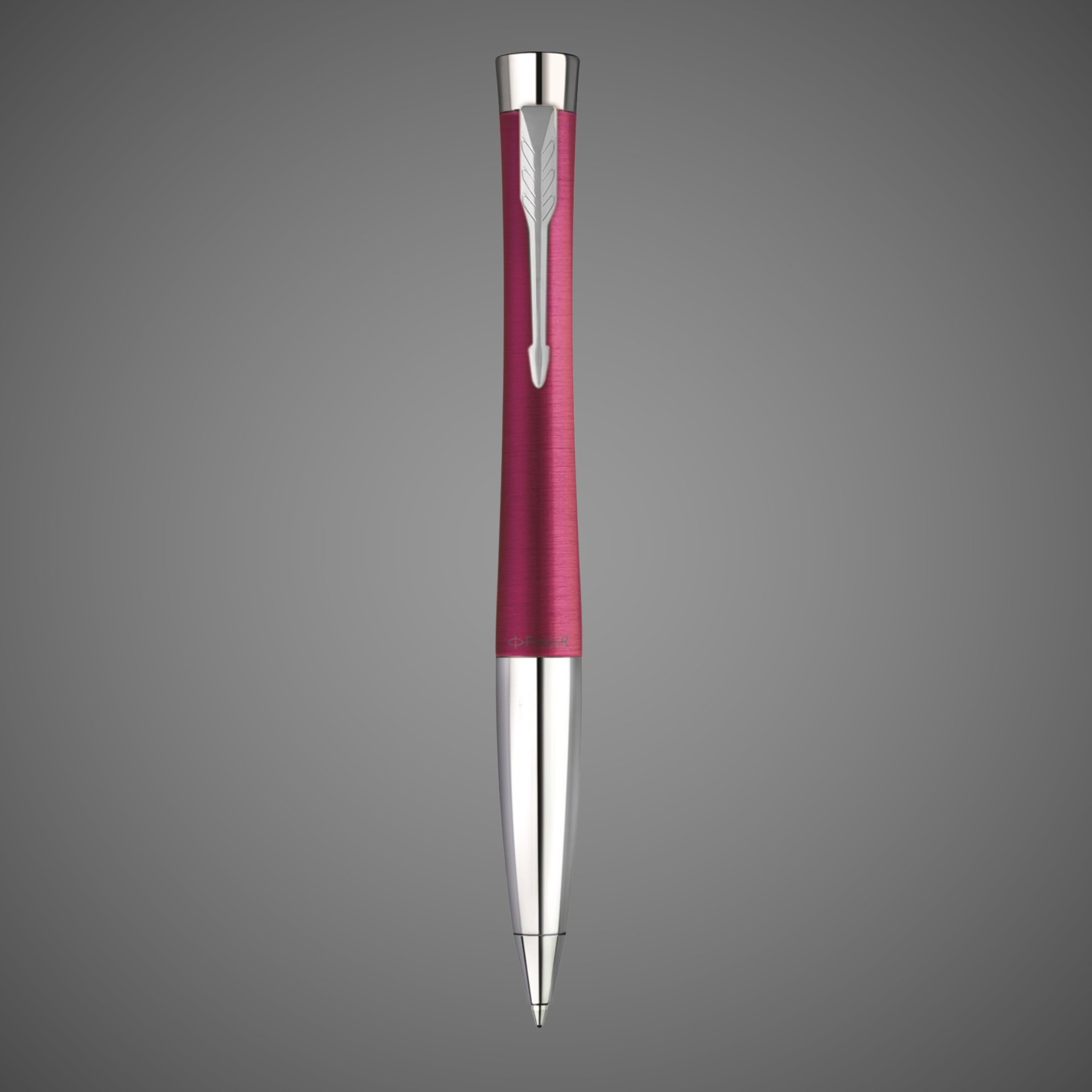 Шариковая ручка Parker Urban Vibrant Magenta CT, стержень: M, цвет чернил: blue, в подарочной упаковке., Лаки и смолы: лак, латунь, нержавеющая сталь, хром