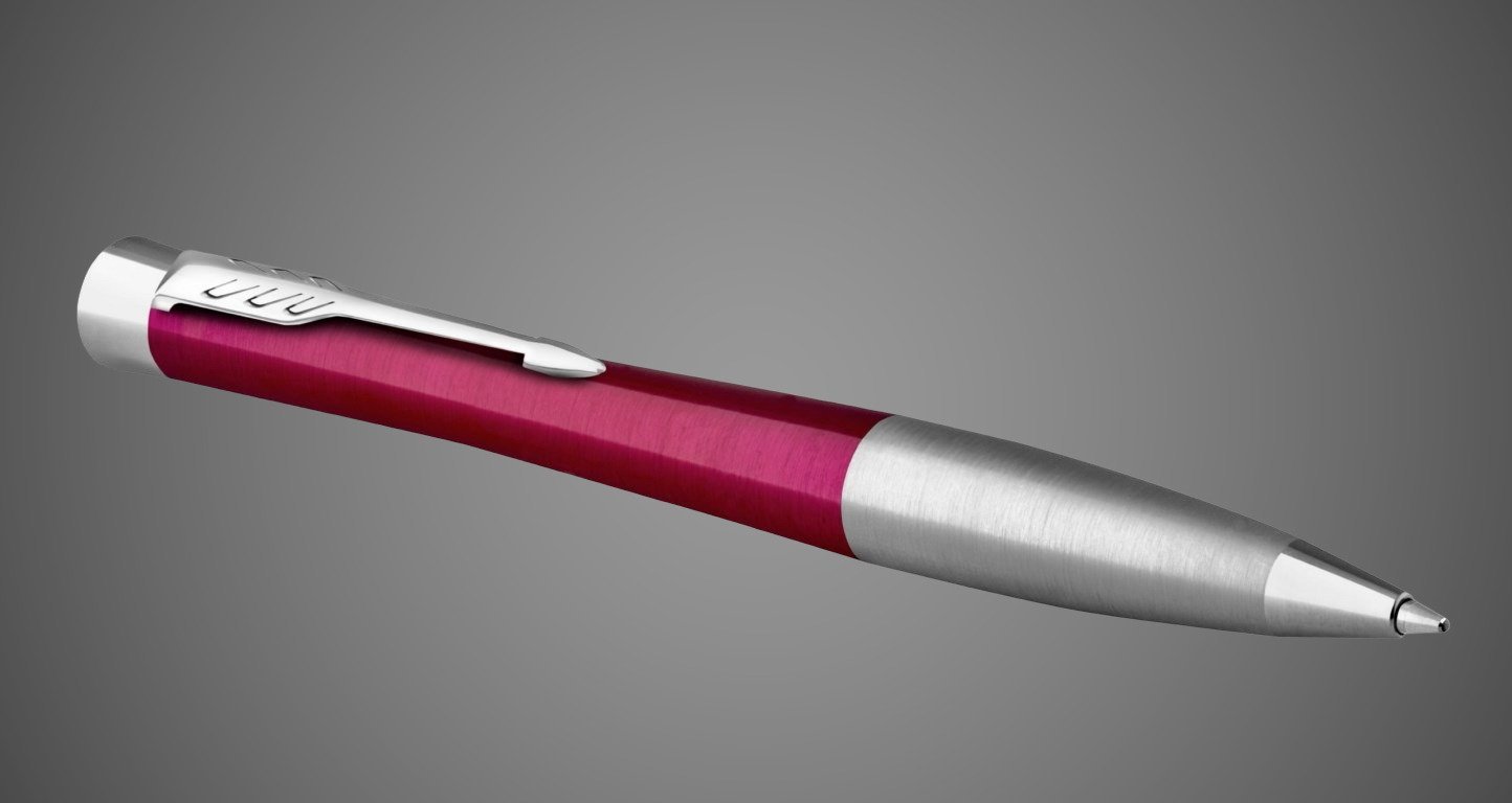 Шариковая ручка Parker Urban Vibrant Magenta CT, стержень: M, цвет чернил: blue, в подарочной упаковке., Лаки и смолы: лак, латунь, нержавеющая сталь, хром