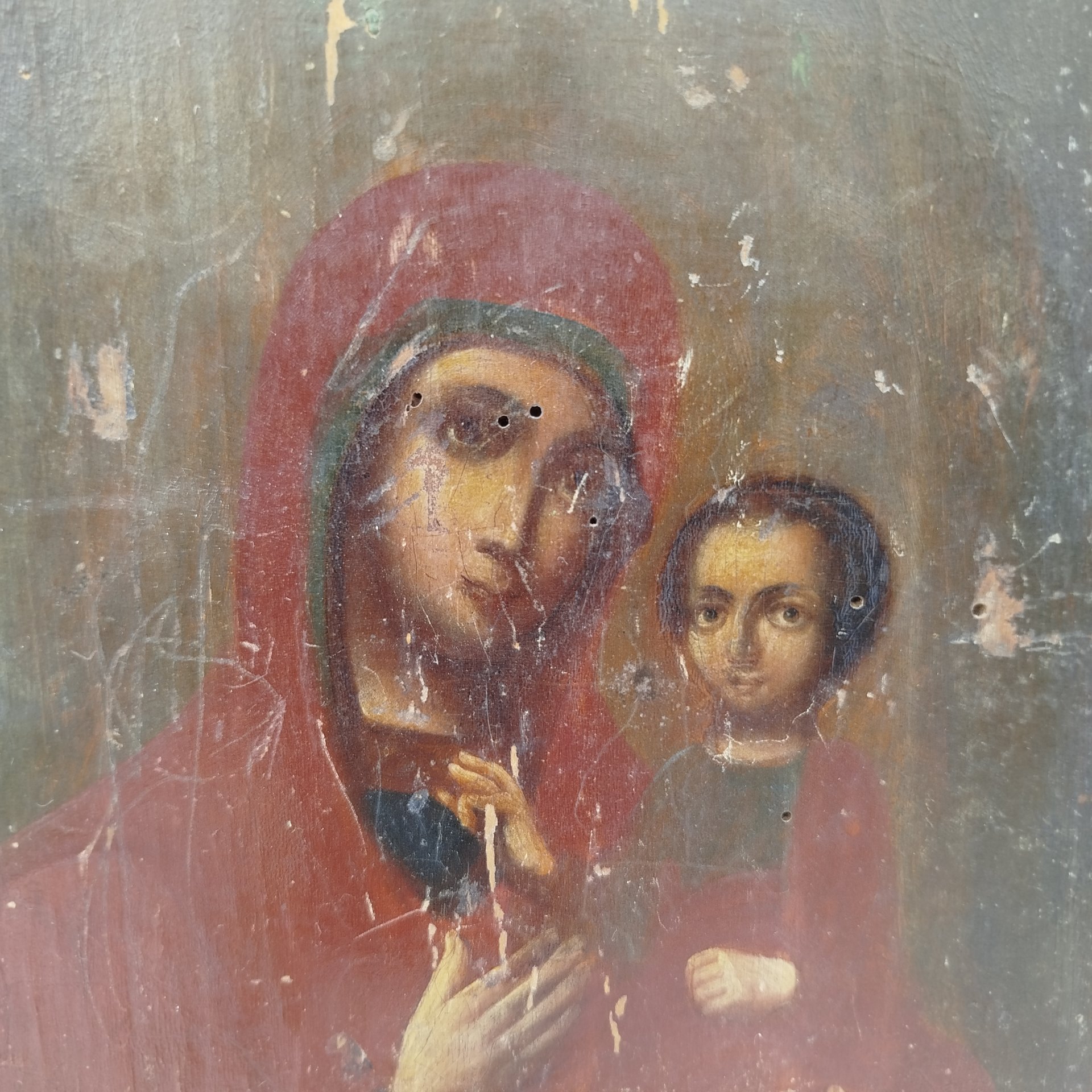 Икона "Богоматерь Иверская", дерево, масло, Российская империя, 1900-1915 гг.