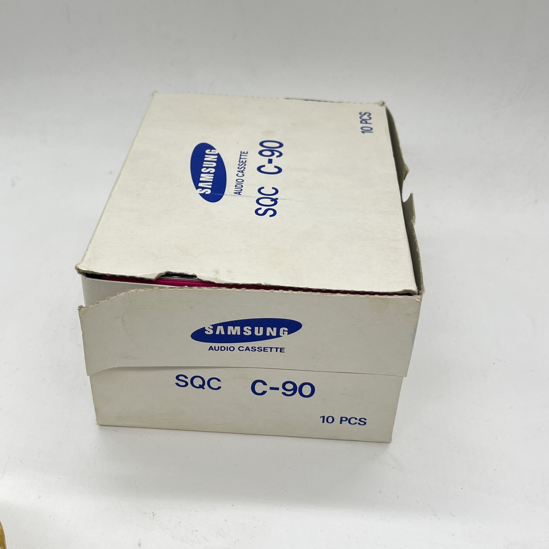 Набор из 10 аудиокассет SQC C-90 в оригинальной коробке, Samsung