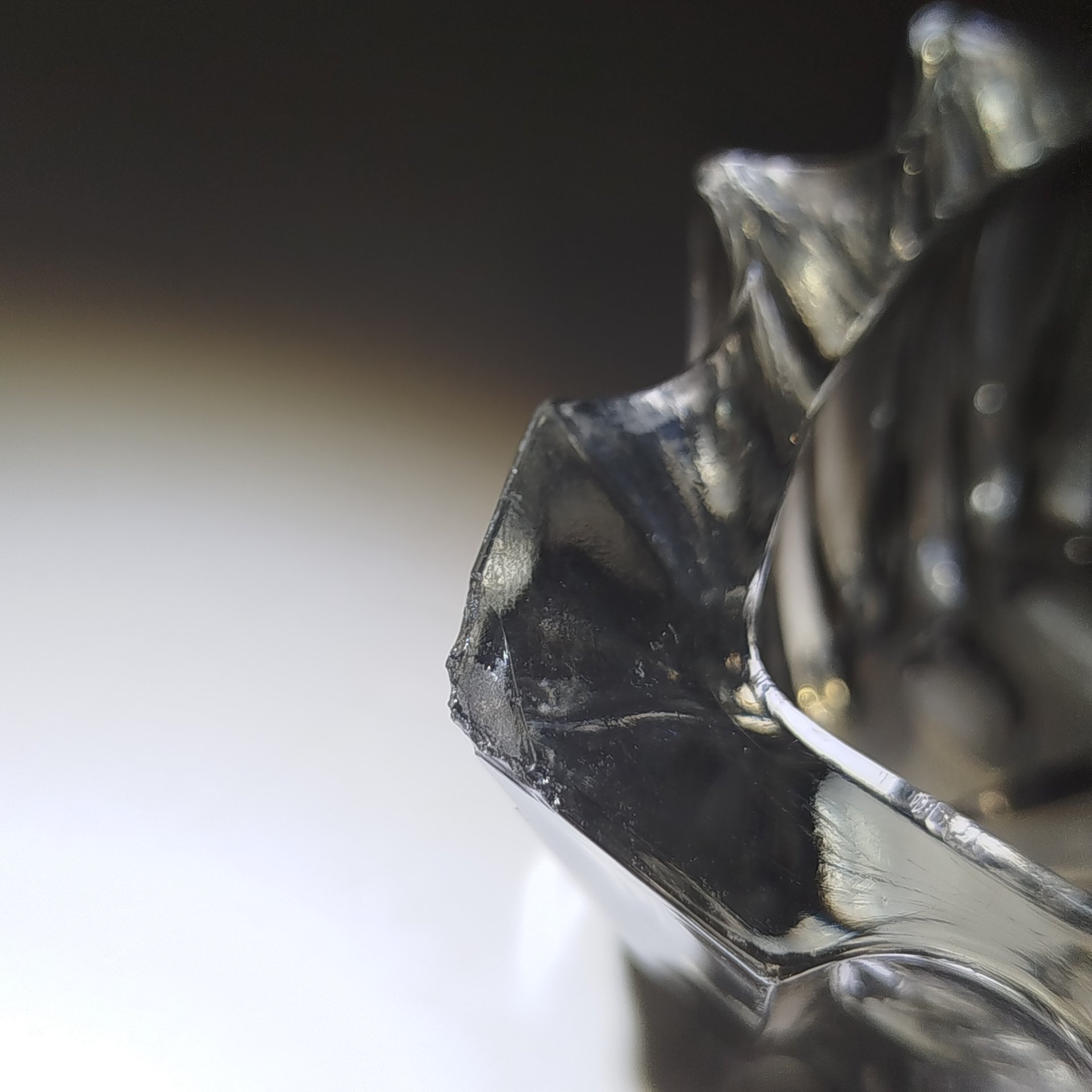 Вазочка/розетка с фигурным краем (для подачи икры, варенья), хрусталь, пресс, СССР, 1970-1990 гг.