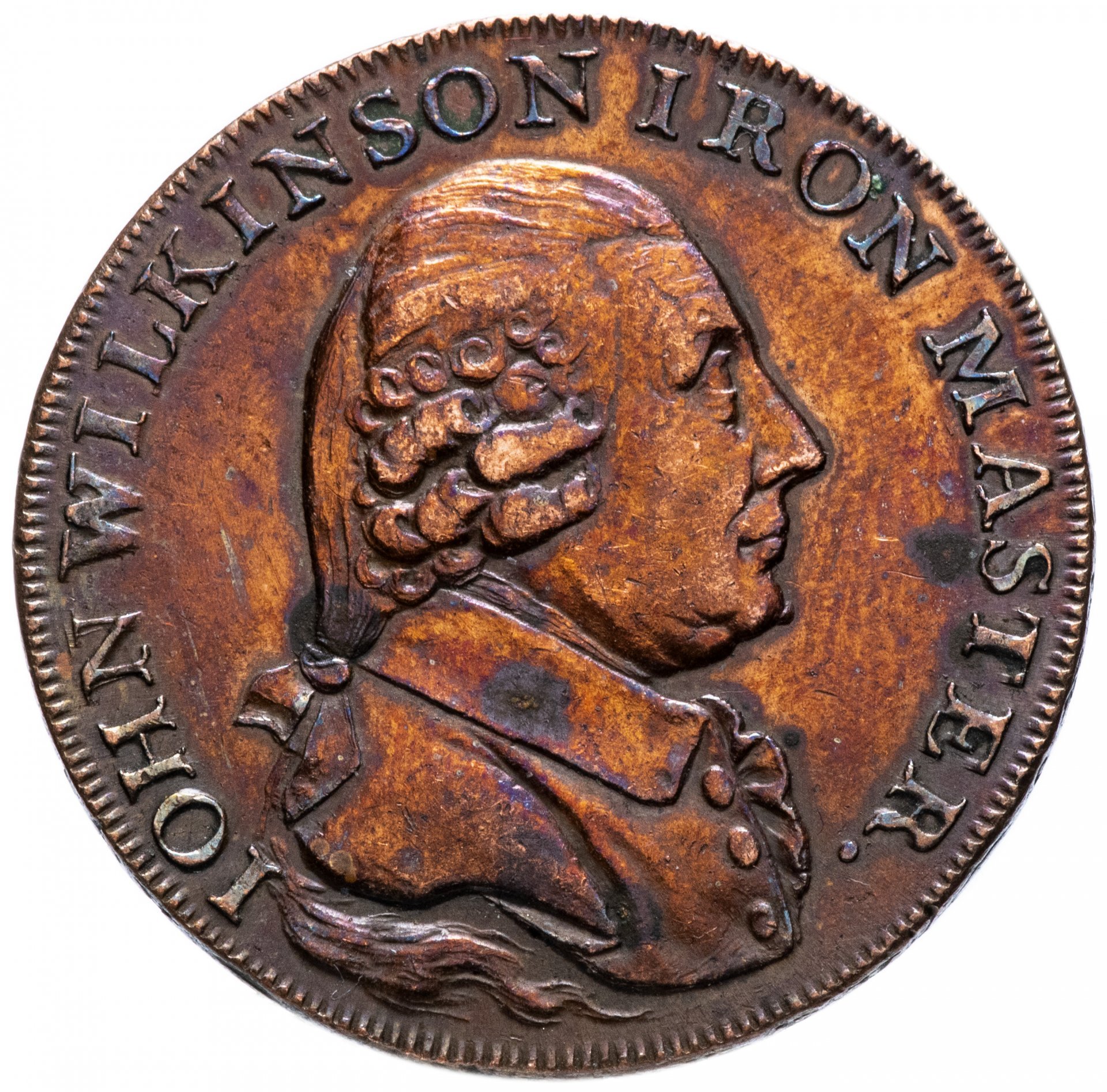 Великобритания, Уорикшир 1/2 пенни (halfpenny) 1791 "Джон Уилкинсон - железных дел мастер" платежный жетон / токен