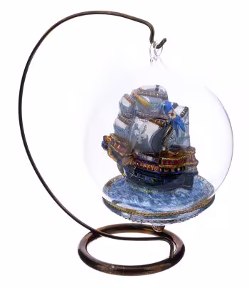 Игрушка елочная "Каравелла Колумба", стекло, металл, фирма "Mostowski", Польша, 2000-2015 гг.