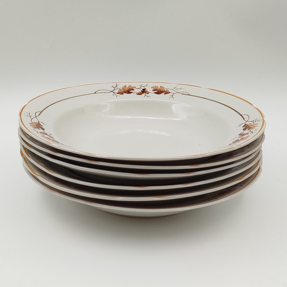 Набор из шести суповых тарелок «Дубок»