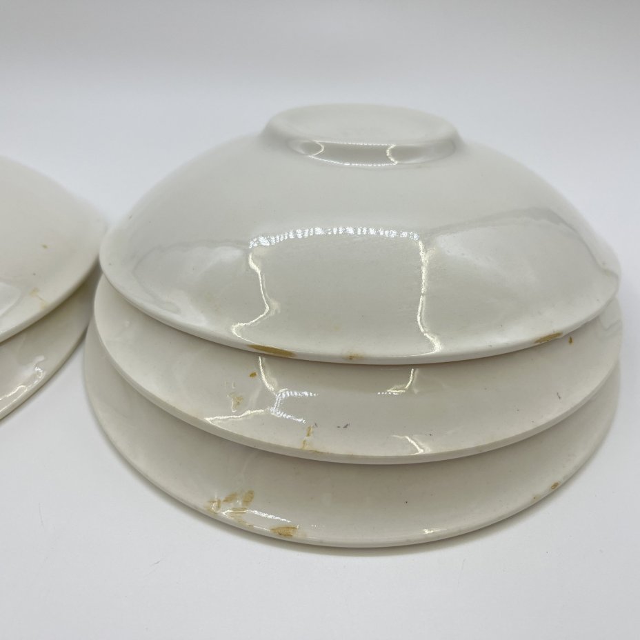 Набор из 6-ти сервировочных тарелок, фаянс, золочение, Конаковский фаянсовый завод им. М.И. Калинина (ЗиК Конаково), СССР, 1974-1991 гг.