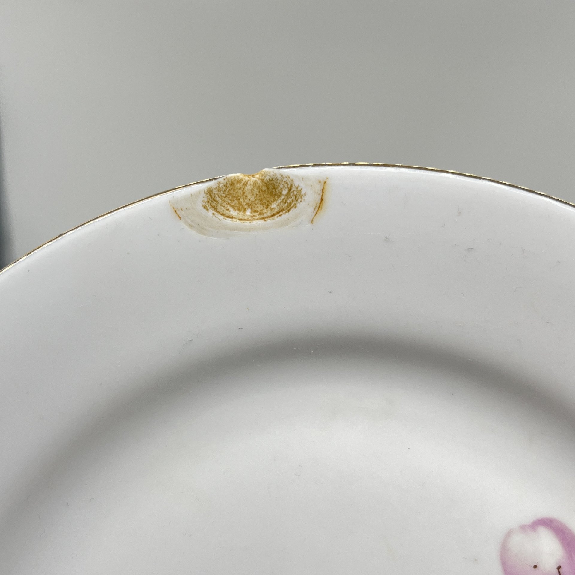 Набор из 4 пирожковых тарелок с цветочным декором, фарфор, деколь, золочение, Kahla, ГДР, 1960-1980 гг.