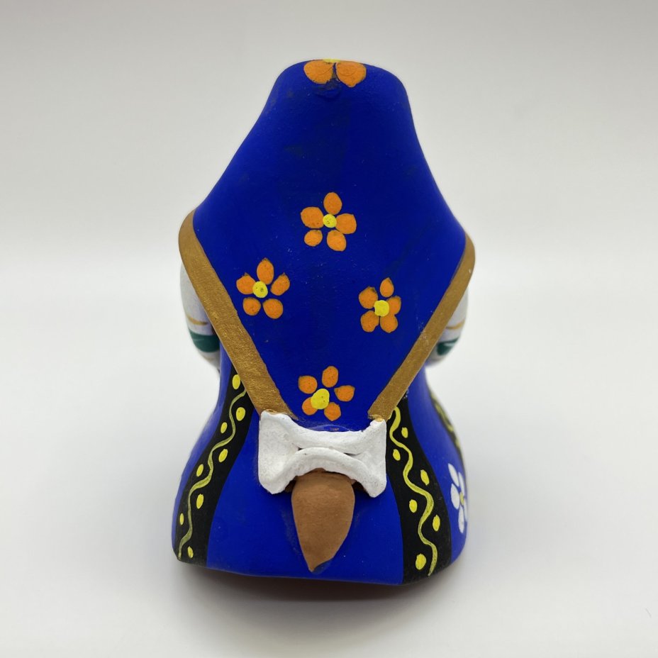 Статуэтка (колокольчик) "Барышня. Кострома", глина, роспись, Россия, 2000-2010 гг.