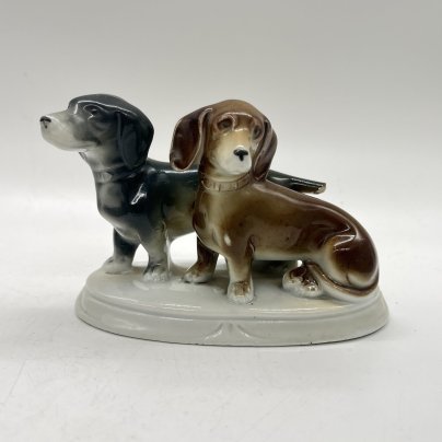 Статуэтка "Две таксы", фарфор, роспись, Германия, 1910-1930 гг.