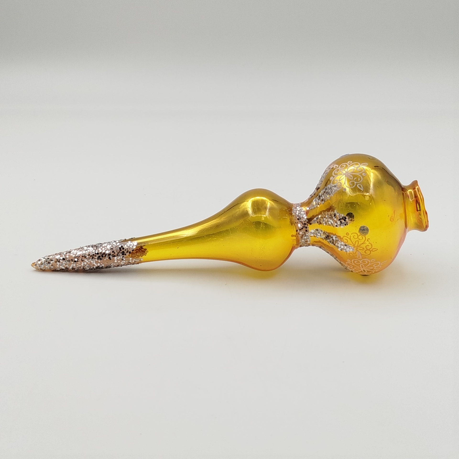 Игрушка елочная "Пика" (навершие/наконечник на елку), стекло, СССР, 1980-1990 гг.