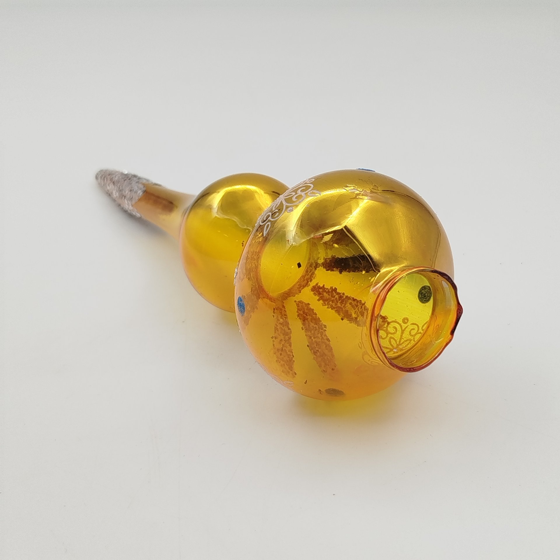 Игрушка елочная "Пика" (навершие/наконечник на елку), стекло, СССР, 1980-1990 гг.