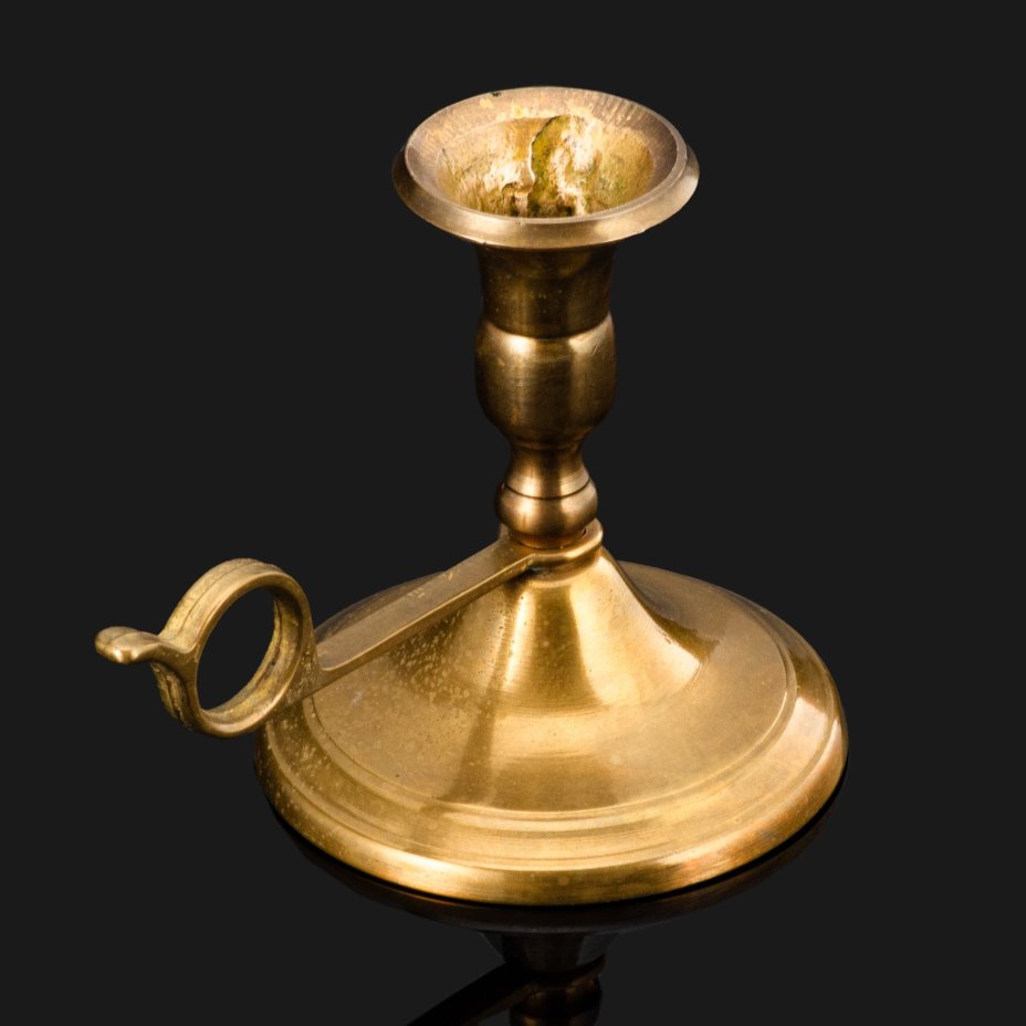 Подсвечник на одну свечу (переносной), металл, литье