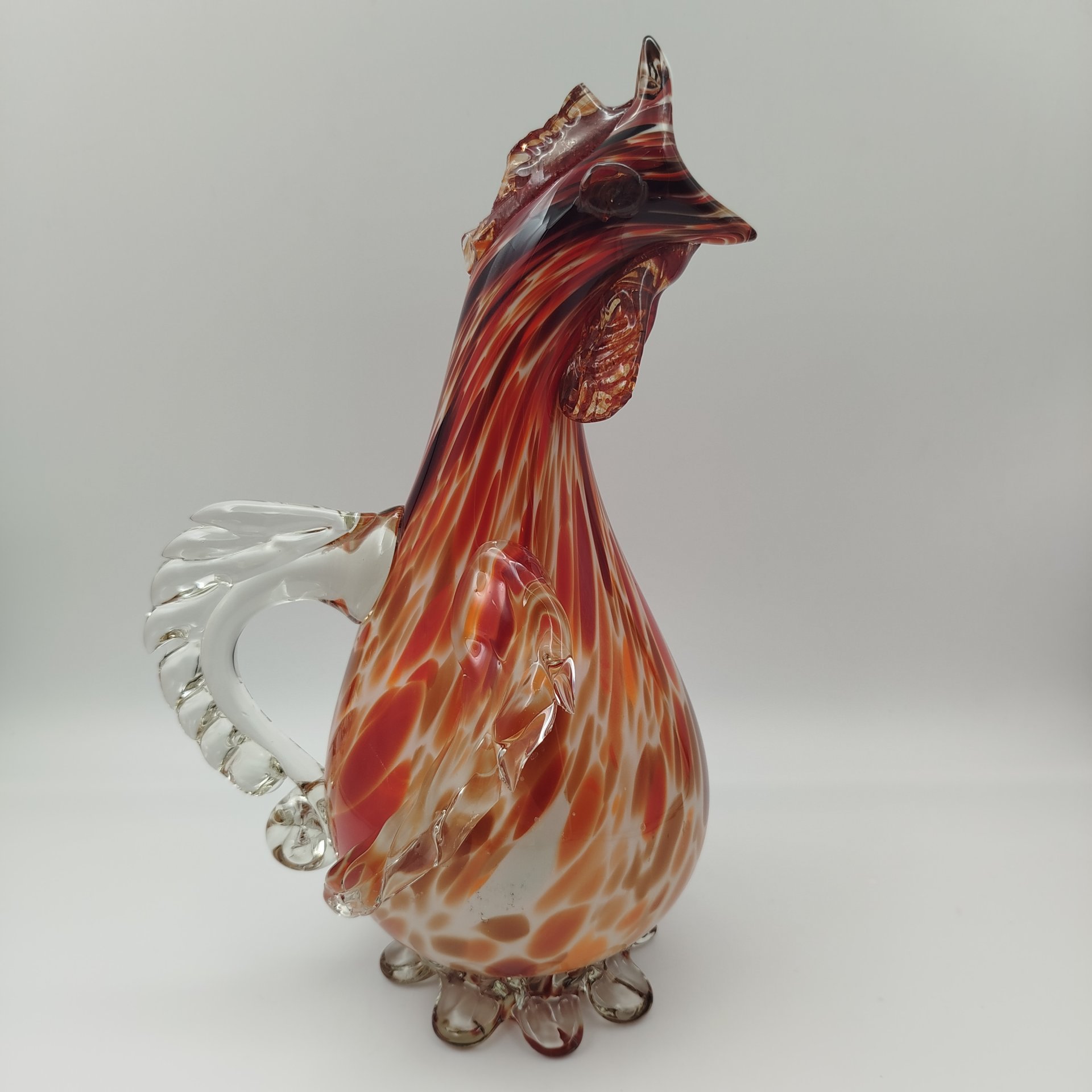 Графин "Петух", стекло, гутная техника, СССР, 1960-1980 гг.