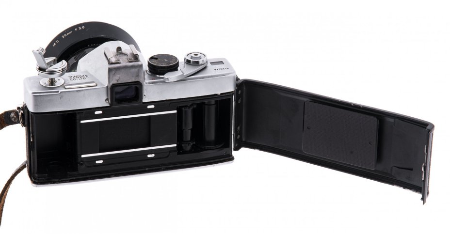 Фотоаппарат пленочный "Minolta SR-7" с объективом "Rokkor-SG f=28mm" в комплекте с объективом "Auto Tamron f=200mm" в кофре, металл, Япония, 1962-1966, Minolta