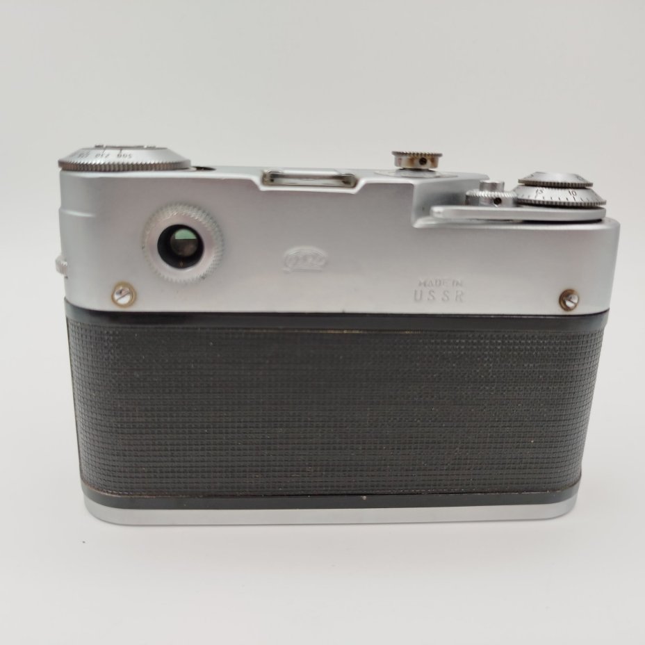 Фотоаппарат "ФЭД-4" с олимпийской символикой, в оригинальном кофре, металл, кожа, стекло, полимерные материалы, Харьковский машиностроительный завод им. Дзержинского (ФЭД), СССР, 1979-1981 гг., Харьковский машиностроительный завод им. Дзержинского (ФЭД)