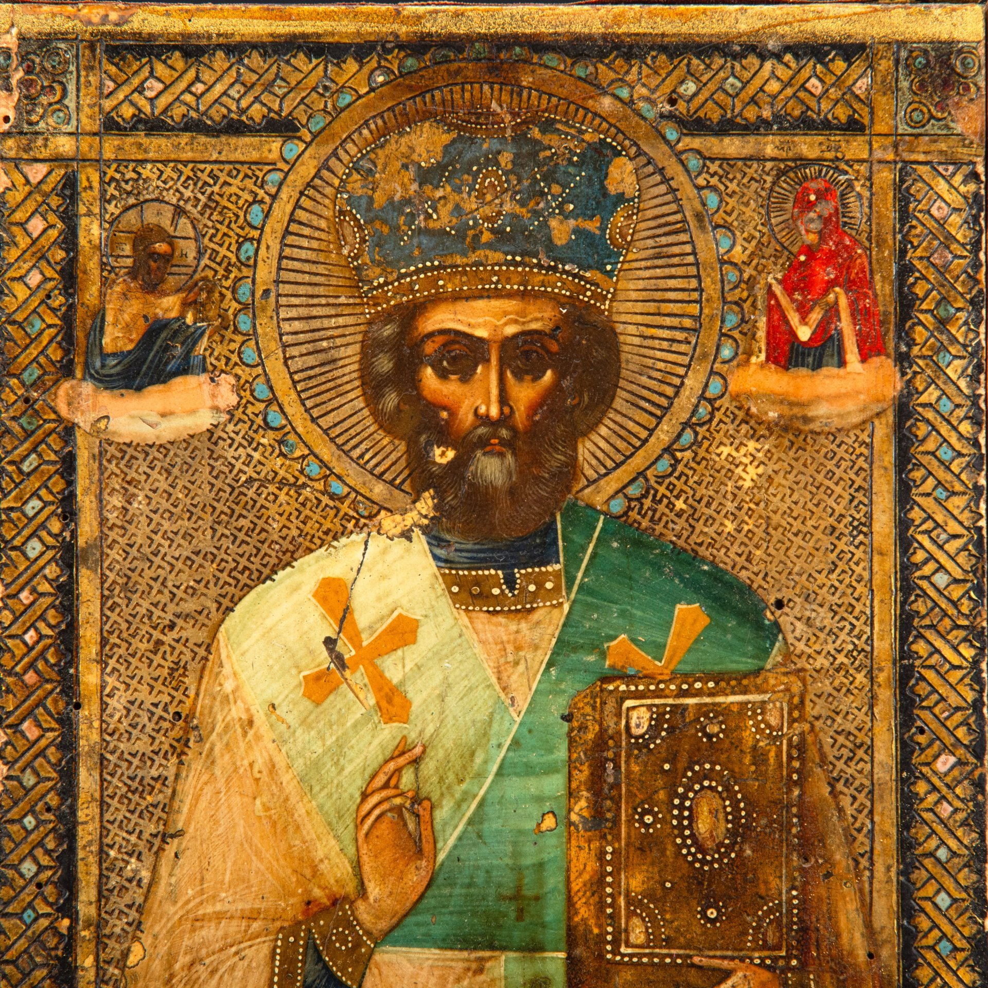 Икона "Св. Николай Чудотворец" (извод "Никейское чудо"), дерево, темпера, цировка, золочение, Российская империя, 1890-1915 гг.