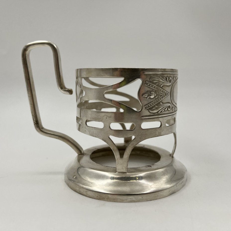 Подстаканник, мНЦ (медь-никель-цинк), Киевский завод столовых приборов и посуды им. Дзержинского (ЗiД, ЗиД), СССР, 1950-1962 гг.