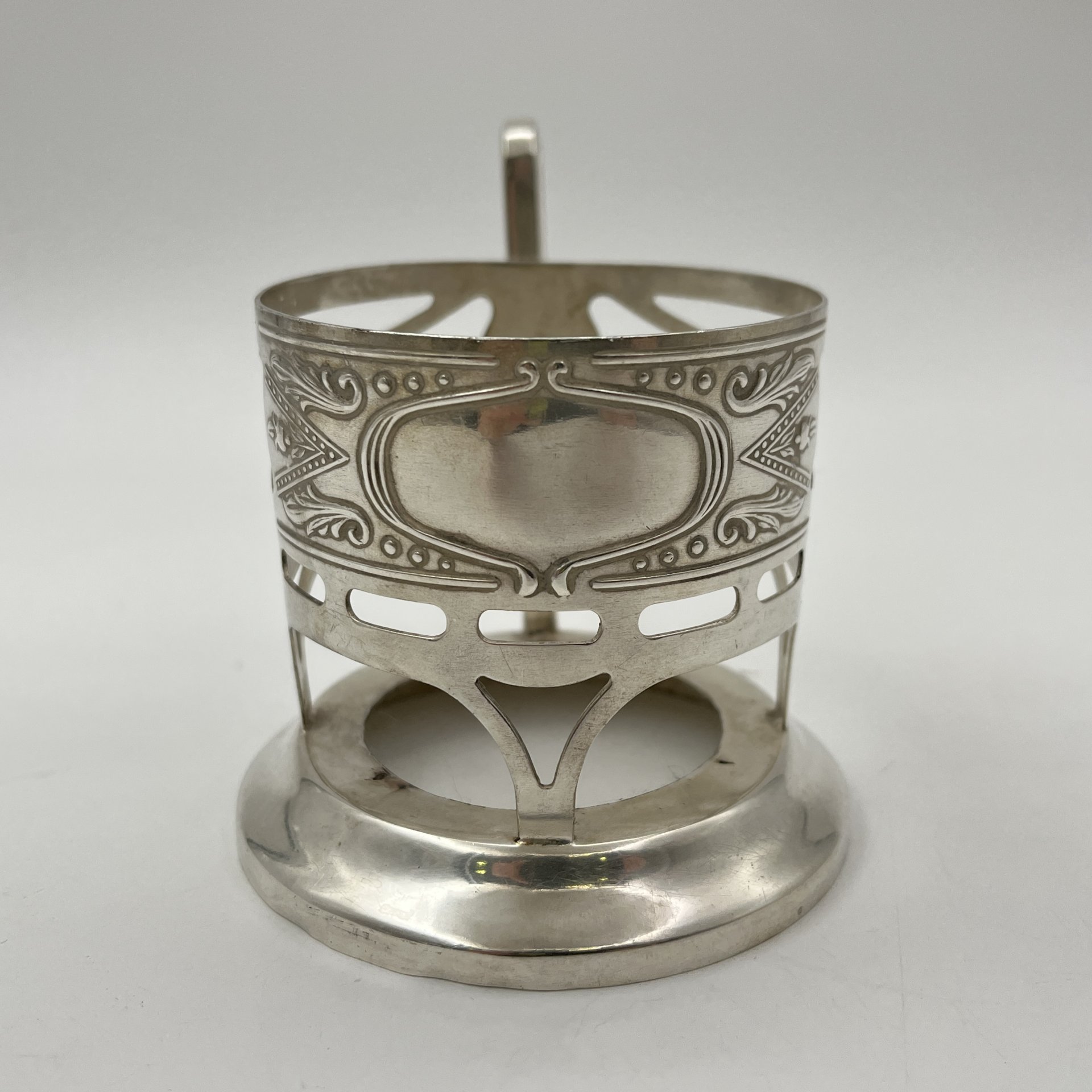 Подстаканник, мНЦ (медь-никель-цинк), Киевский завод столовых приборов и посуды им. Дзержинского (ЗiД, ЗиД), СССР, 1950-1962 гг.