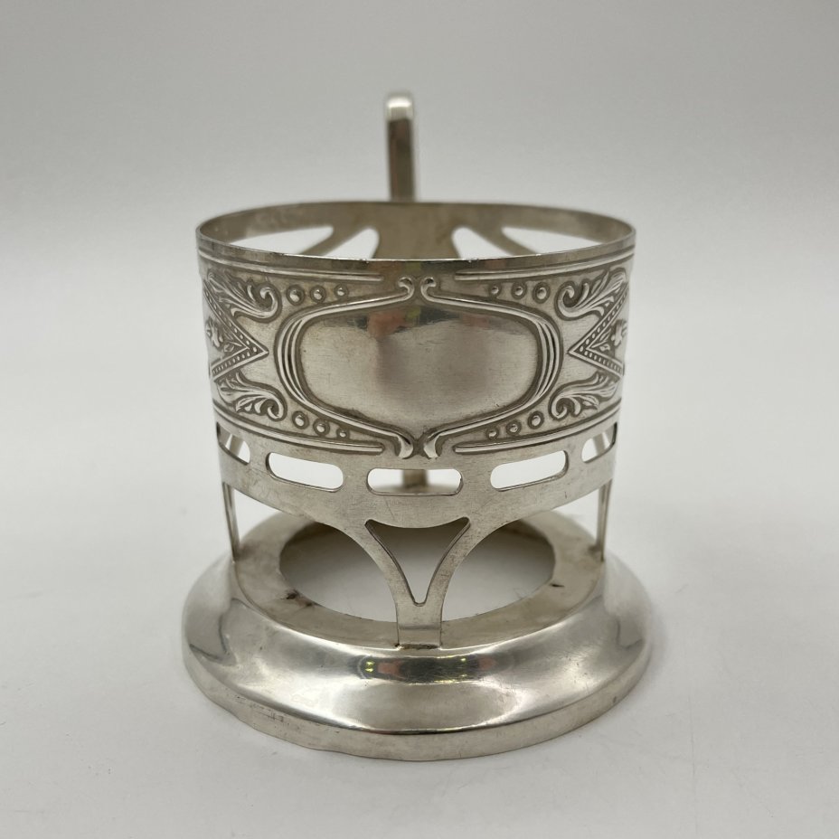 Подстаканник, мНЦ (медь-никель-цинк), Киевский завод столовых приборов и посуды им. Дзержинского (ЗiД, ЗиД), СССР, 1950-1962 гг.