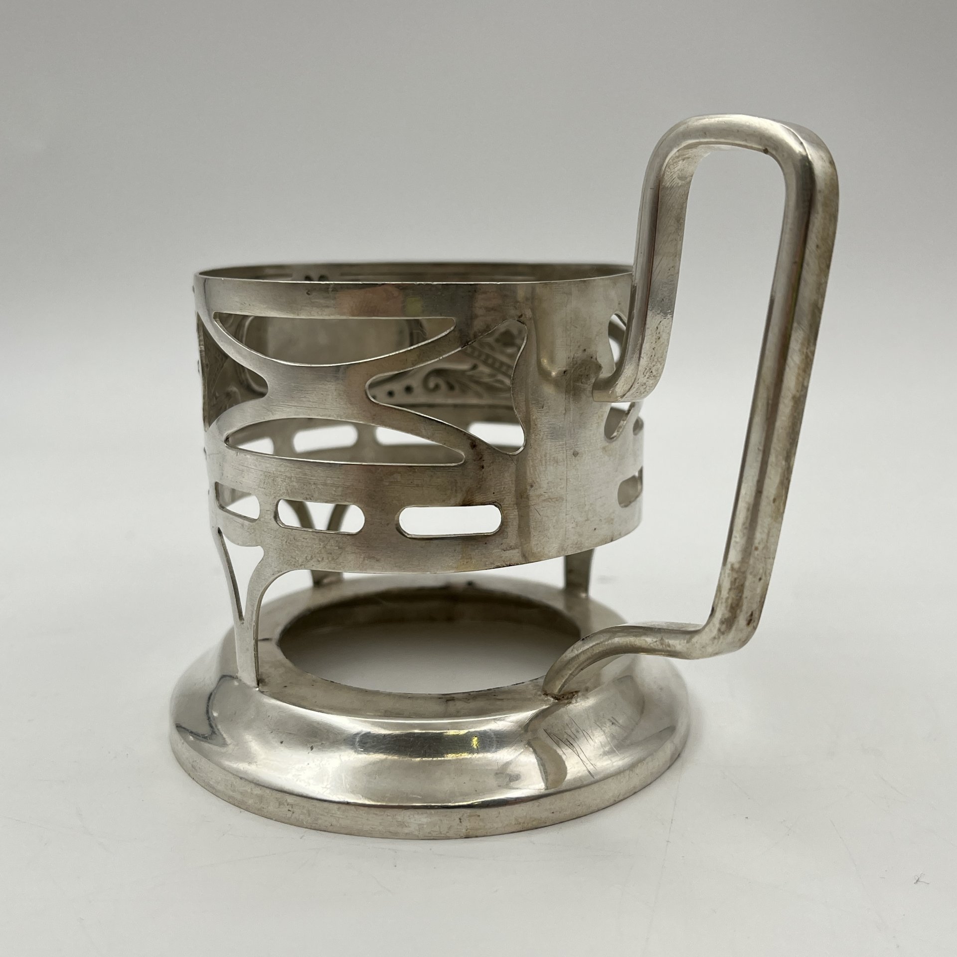 Подстаканник, мНЦ (медь-никель-цинк), Киевский завод столовых приборов и посуды им. Дзержинского (ЗiД, ЗиД), СССР, 1950-1962 гг.