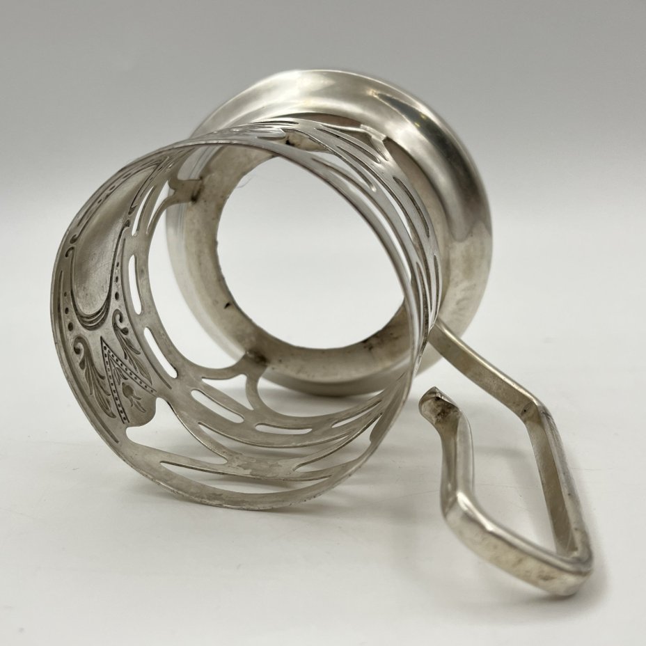 Подстаканник, мНЦ (медь-никель-цинк), Киевский завод столовых приборов и посуды им. Дзержинского (ЗiД, ЗиД), СССР, 1950-1962 гг.