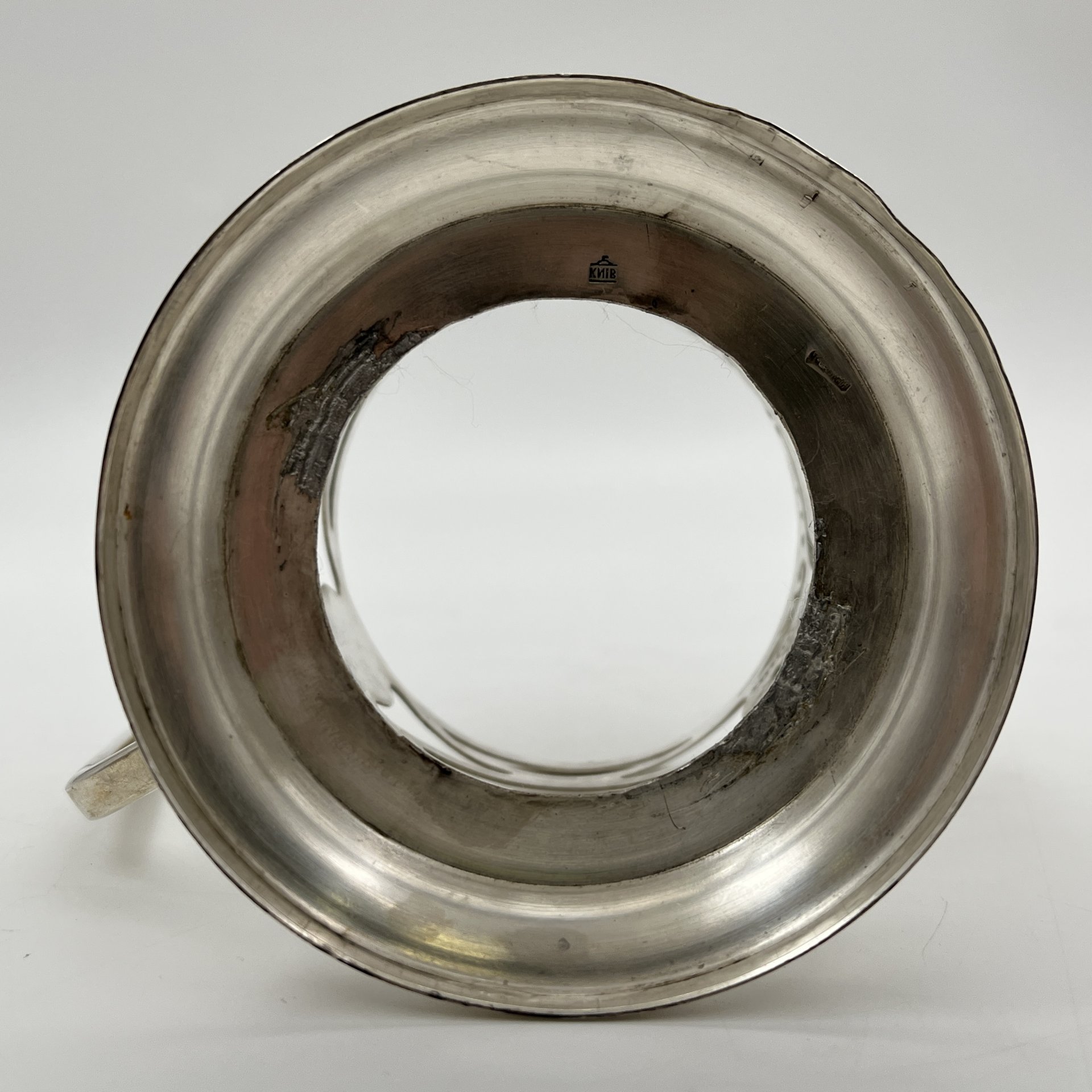 Подстаканник, мНЦ (медь-никель-цинк), Киевский завод столовых приборов и посуды им. Дзержинского (ЗiД, ЗиД), СССР, 1950-1962 гг.