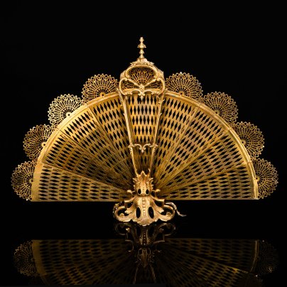 Экран каминный в виде хвоста павлина